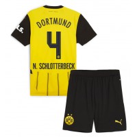 Koszulka piłkarska Borussia Dortmund Nico Schlotterbeck #4 Strój Domowy dla dzieci 2024-25 tanio Krótki Rękaw (+ Krótkie spodenki)